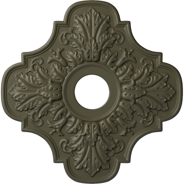 Ekena Millwork Peralta Ceiling Medallion (Fits Canopies up to 4 5/8"), 17 3/4"OD x 3 1/8"ID x 1"P, Witch Hazel CM17PEWHF - main